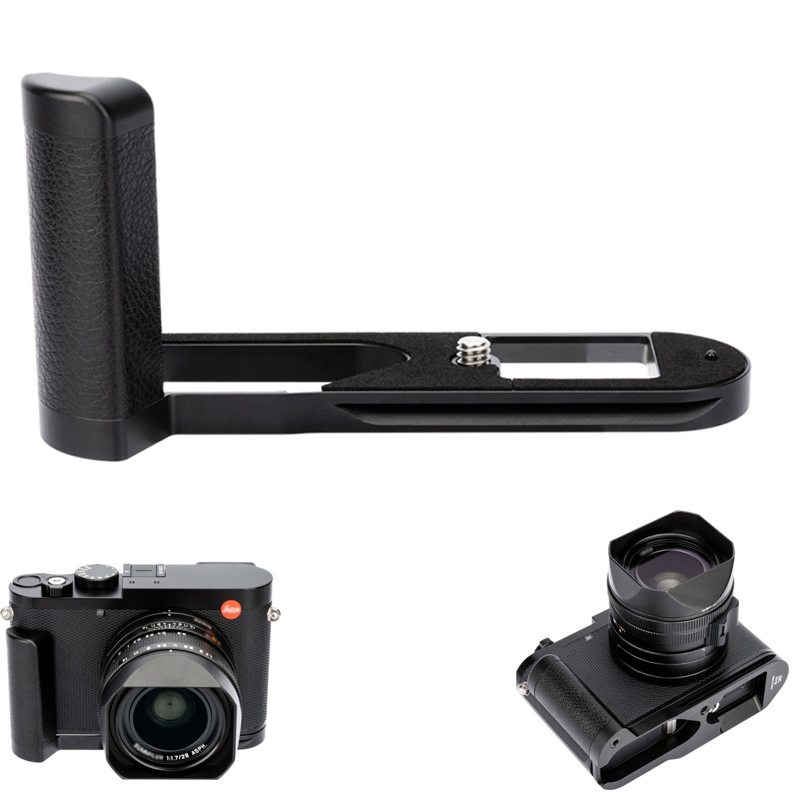 新品同様Leica Handgrip M シルバー/ブラック 24019 元箱 Leica Handgrip for M10, Silver Chrome
