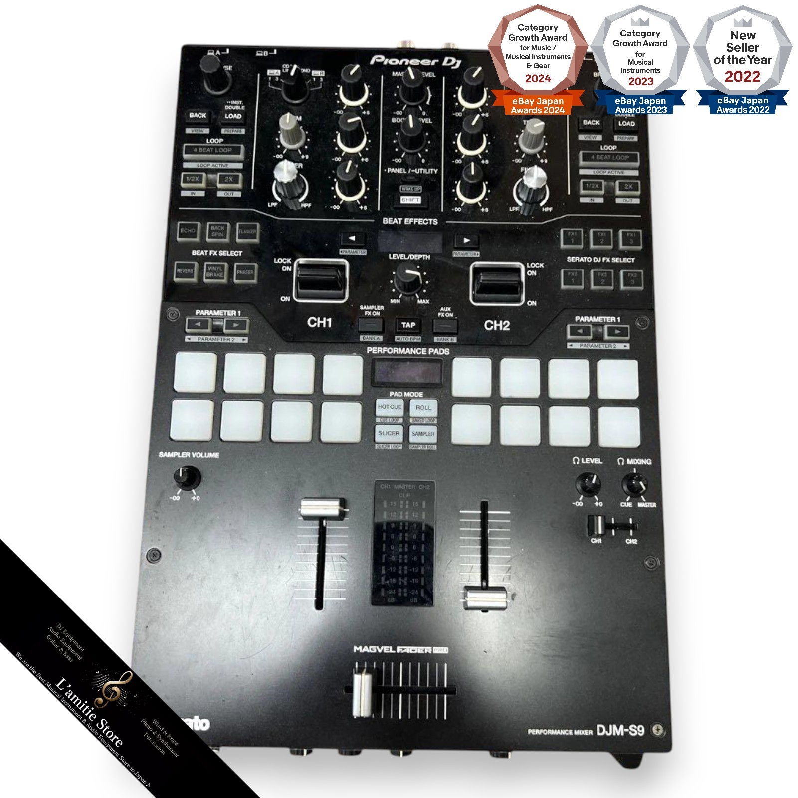 パイオニア　Pioneer DJ DJM-S9 DJ Mixer 中古 Pioneer DJM-S9 Performance Battle DJ Mixer Serato 2-Channel