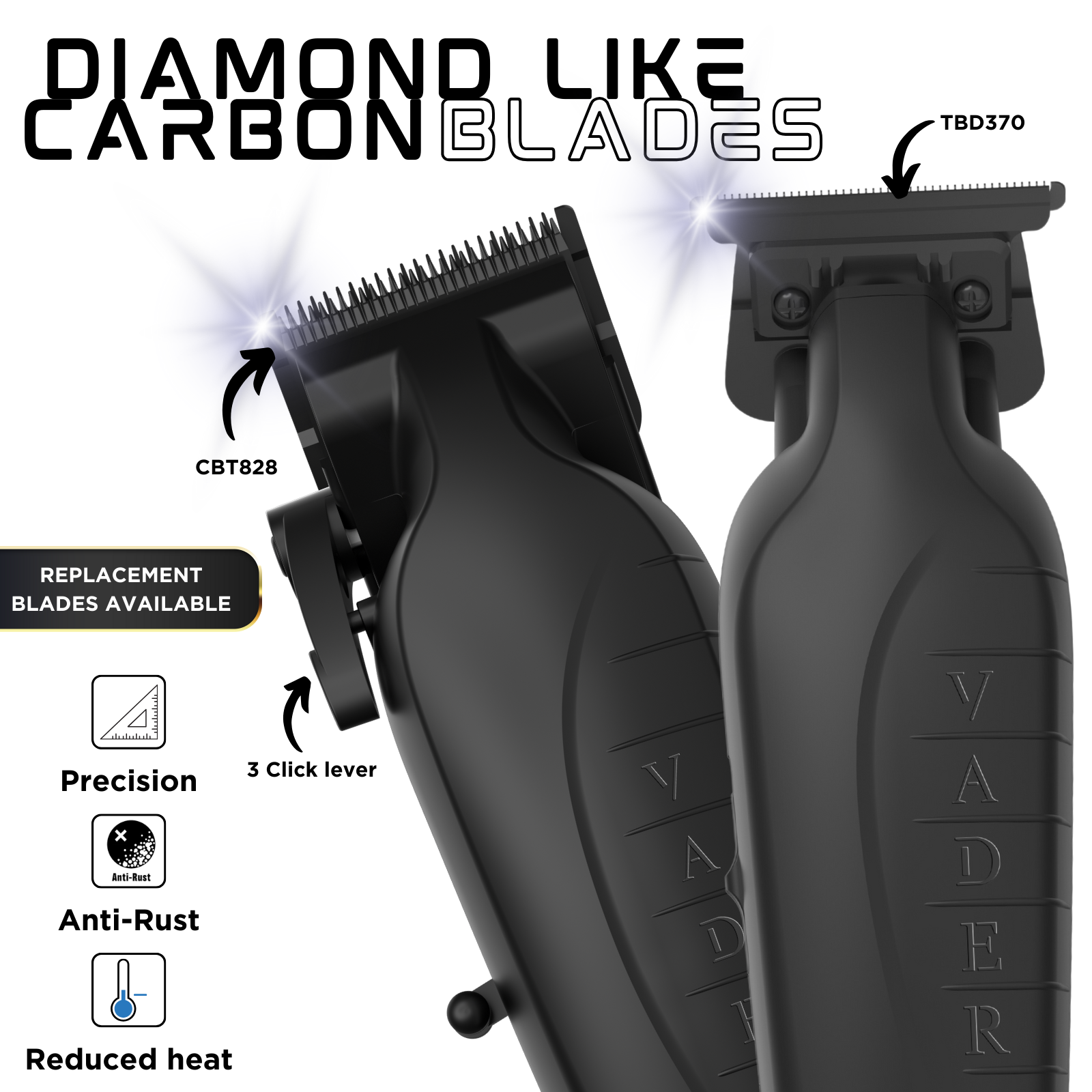 Supreme Trimmer 2-in-1 Vader Clipper & Trimmer DLC Set | STC5098 & ST3778 Black