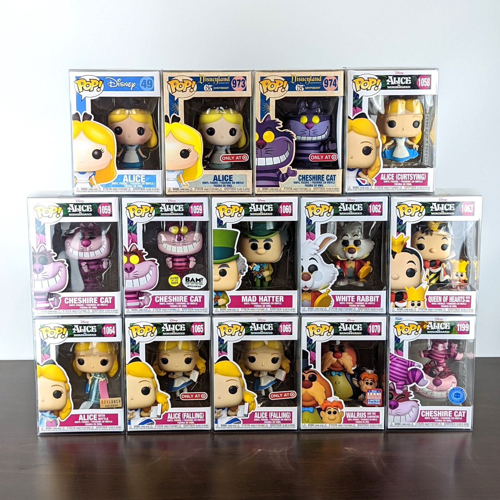 Funko 14 Pop Bundle ALICE IN WONDERLAND Alice Cheshire Cat