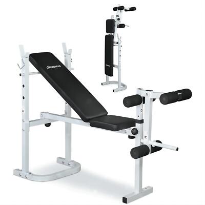 440lbs Olympic Weight Bench Strength Training Lifting Gym Ex