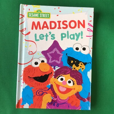 MADISON Personalized Name HC Book 123 Sesame Street Lets Play Put Me In Story