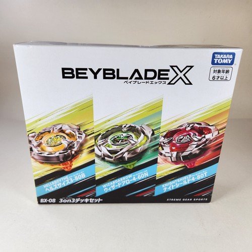 Takara Tomy BX-08 BEYBLADE X 3on3 Deck Set HellsScythe WizardArrow KnightShield