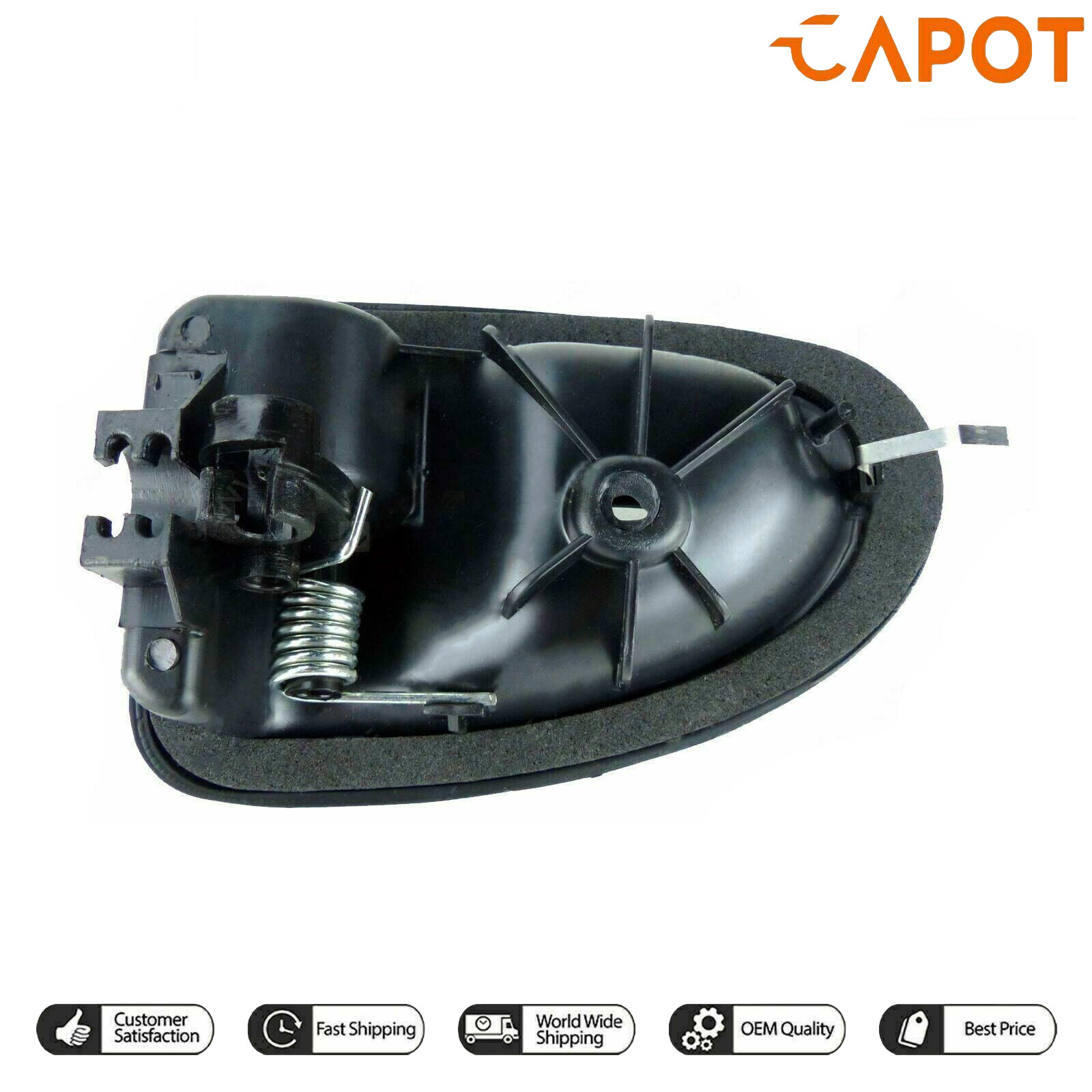 Poignée de porte intérieure noire gauche et droite pour Opel Vivaro 1996-2010