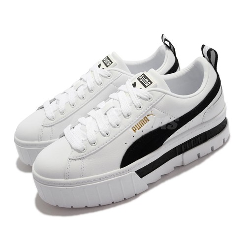 

Puma Mayze Lth Wns Белое Черное Золото Женские повседневные туфли на платформе 381983-01, Белый, Mayze Lth Wns
