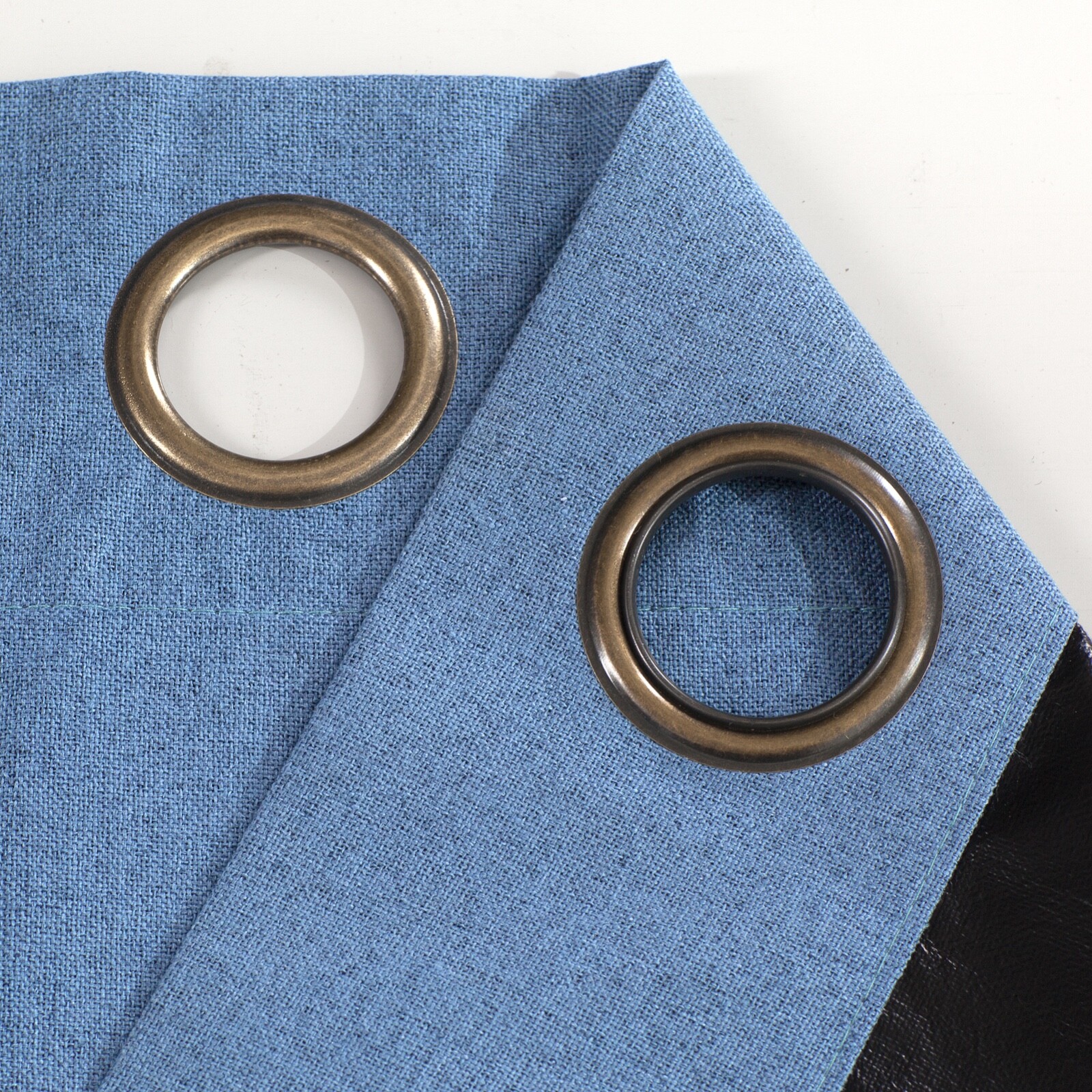 Set of Two (2) 100% Blackout Curtains Extra Wide 110 Inches - All Lengths - Blue