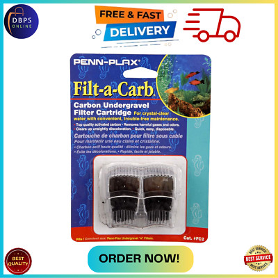 Penn-Plax Filt-A-Carb Carbon Undergravel Filter Cartridge, , 2 Pack