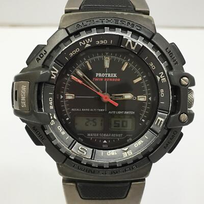 Casio Protrek PRT-700 Twin Sensor Men's Watch Silver Used