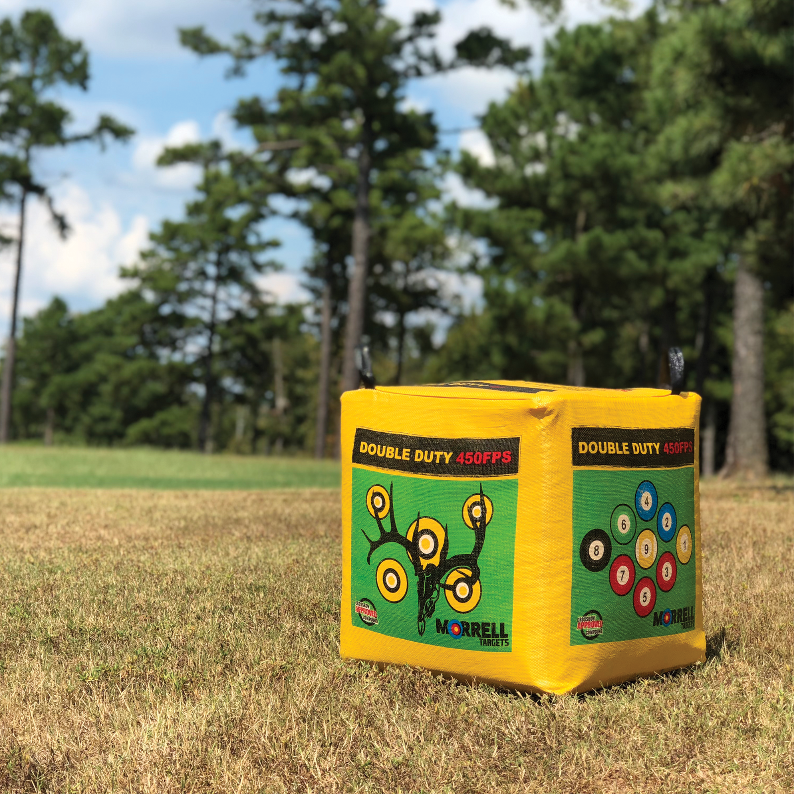 Morrell Double Duty Archery Target Crossbow Compatible | 4 Sided Shooting