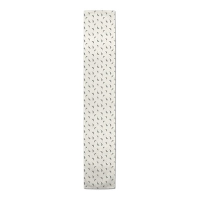 Creative Products Cream and Emerald Feather Grass 16 x 72 Cotton Twill Table