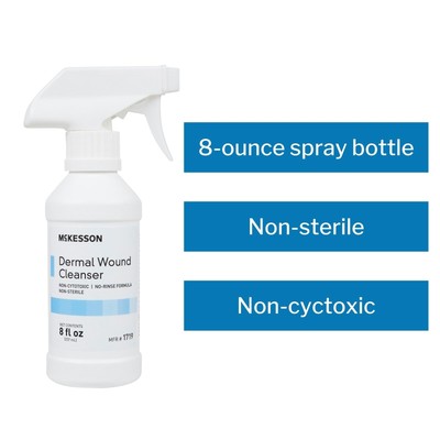 McKesson Dermal Wound Cleanser Spray Non-Cytotoxic Rinse-Free Formula 8 fl oz