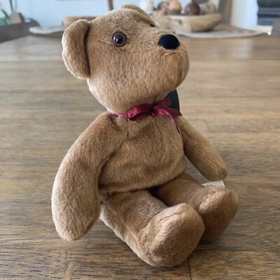 Russ Berrie Luv Pet Tidbit 8  Plush Brown Bear Stuffed Animal NWT VTG 1990 s