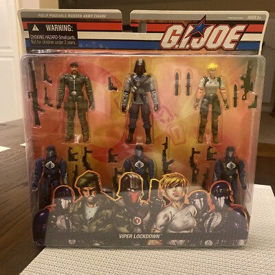 RARE GI JOE VIPER LOCKDOWN 6-PACK 2005 HASBRO GI JANE