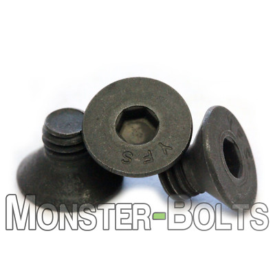 M6 Flat Head Socket Cap Screws, 12.9 Steel w/ Black Oxide DIN 7991, 1.0 Coarse