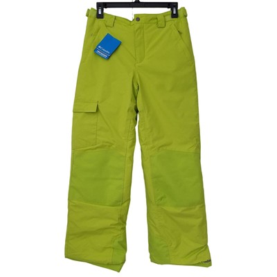 Columbia Youth Bugaboo II Pants Omni-Tech Lime Green Large NWT $75