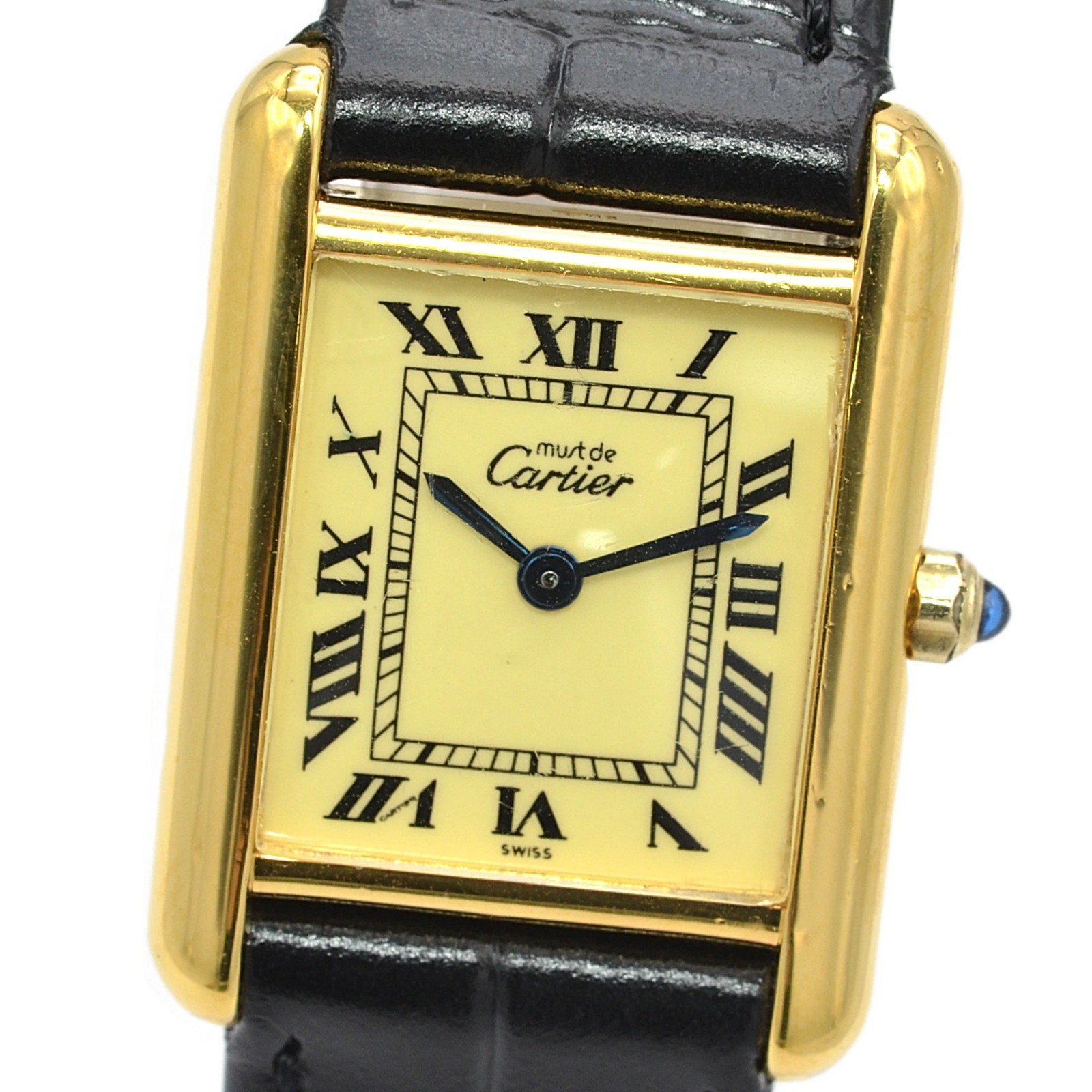 KUROページ Cartier Must Tank 366001 Wristwatch Watch Quartz White Gold