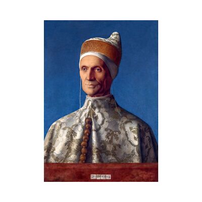 Giovanni Bellini, Doge Leonardo Loredan, 1501, Lustre Canvas Print, B2 Size