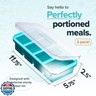 Souper Cubes 1 Cup Silicone Freezer Molds - Soup Cubes Perfect for Freezing Broth, Rice, Leftovers and More - Silicone Freezer Trays with Lids for Meal Prep - Aqua - 2-Pack
