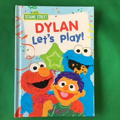 DYLAN Personalized Name HC Book 123 Sesame Street Lets Play Put Me In The Story