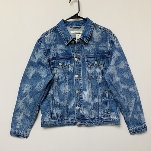 Джинсовая куртка Pacsun Acid Wash (мужской размер M) Джинсовая куртка большого размера, синяя