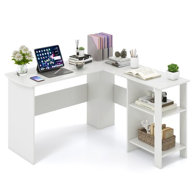 Topbuy Large L-shaped Computer Desk Modern Home Office Writing Desk Workstation