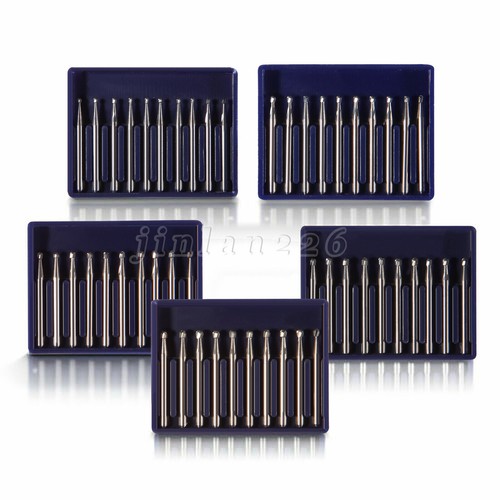 10-100 Uso Dental Acero de Tungsteno FG Fresas Carburo para Alta Velocidad Pieza