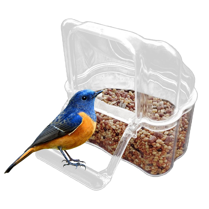 External Drinking Bowl Parrot Food Feeder Plastic Cup