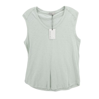 NWT BAREFOOT DREAMS Malibu Sleeveless Slub Tee MISTY MINT 100% Cotton MEDIUM