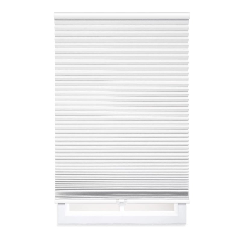 Cordless Polyester Blackout Cellular Shade, White, 36" X 72"