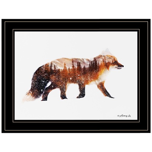 Настенный принт Arctic Red Fox 2 в черной рамке