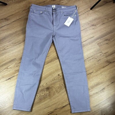 Edwin Womens Pixie 9'' Mid Rise Skinny Ankle Jeans Silverlining Size 34 MSRP $148