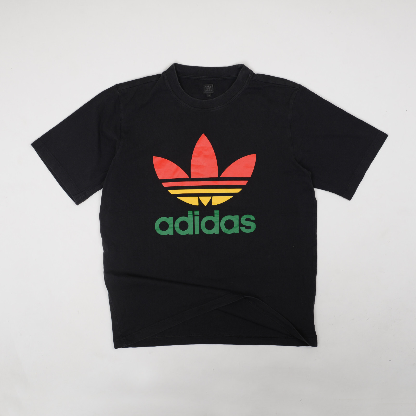 Adidas Y2K Rasta 2007 Big Logo T Shirt Black Size M | eBay