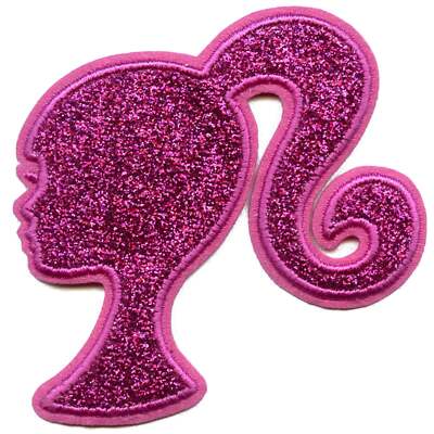 Barbie Side Silhouette Patch Doll Toy Movies Applique Iron