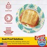Glad Disposable Paper Plates With Palm Leaves Design, 8.5 Inch Round for Everyday Use | Cut Proof, Soak Proof, 50 Count