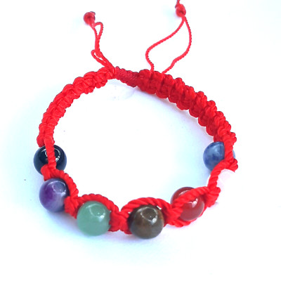 Protection Bracelets 7chakras in Stone Red string