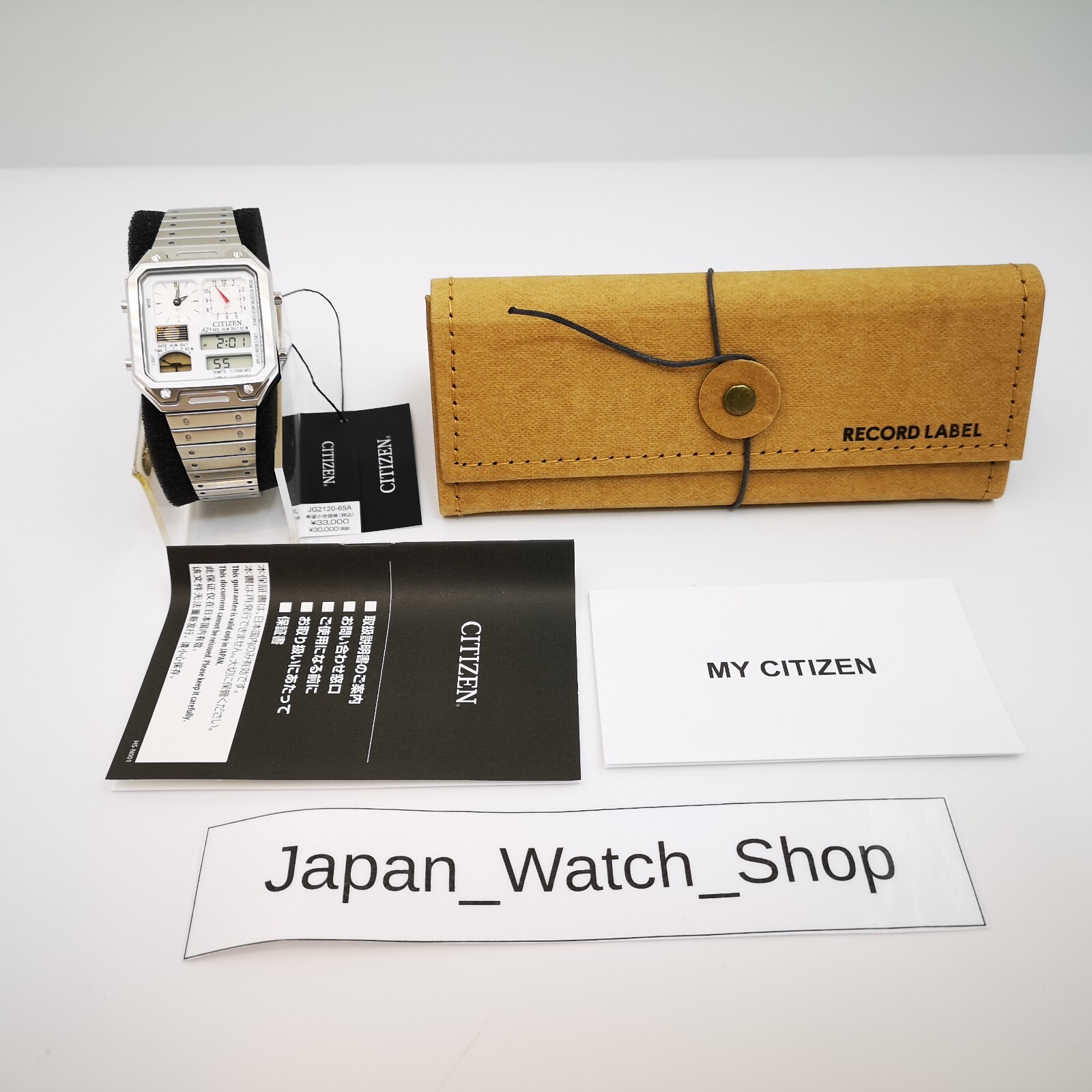 Pre-owned Citizen Collection Record Label Thermo Sensor Jg2120-65a Unisex Watch In Box