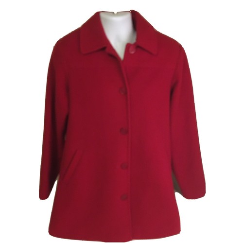 Vtg Mackintosh of New England Womens Coat Jacket Red Wool