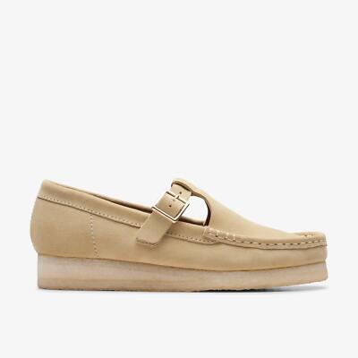 Clarks Women Wallabee T Bar Maple Suede 26175665 | eBay
