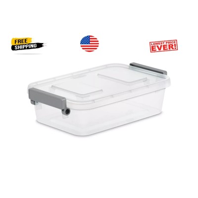 Sterilite 2.7 Qt. Modular Latch Box Plastic, Titanium
