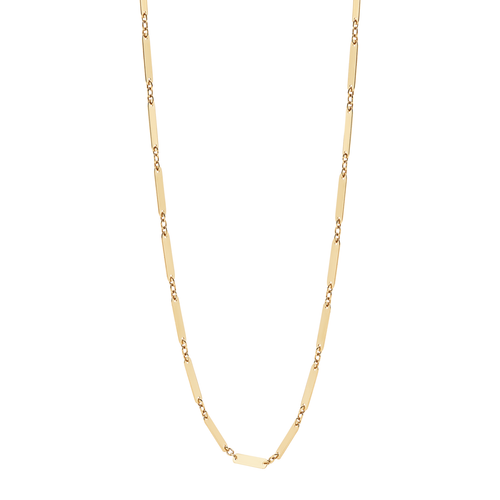 Pre-owned Welry 14k Yellow Gold Long Bar Link Necklace, 17.25"