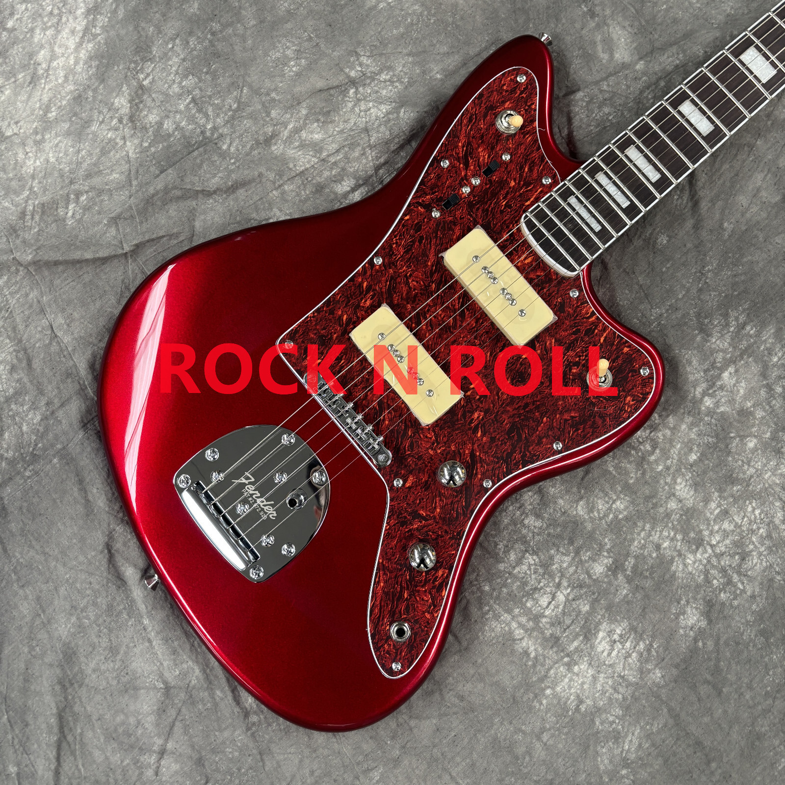ギター Rod Magnet P90 Red Jazzmaster Electric Guitar P90 HH 6 String Rosewood