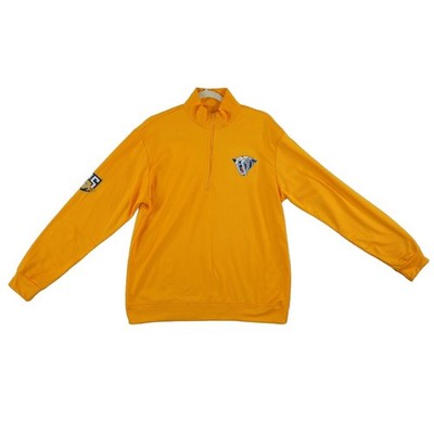 Nashville Predators Pullover Men's Size Medium Gold Quarter Zip Sweater Top