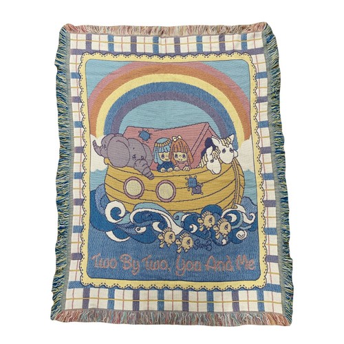 Vintage Northwest Co.Precious Moments Baby Throw Blanket~ Noah’s Ark~ 45