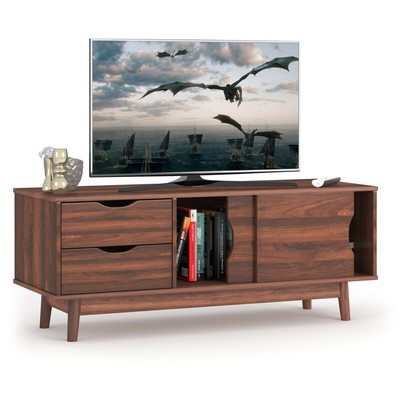 For Tv Up To 60" Media Console Table Storage With Doors Waln