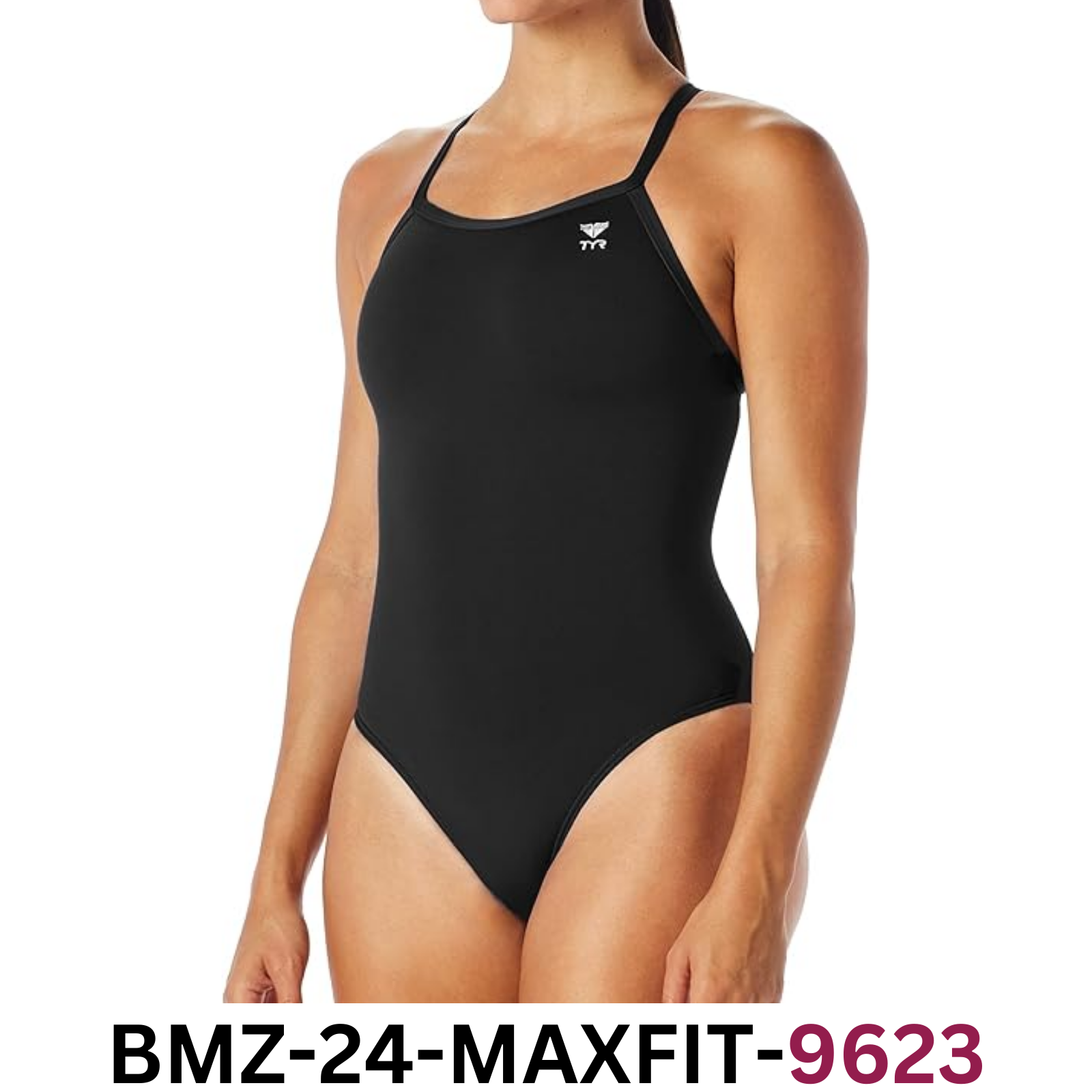 TYR Women's Durafast One Maxfit Swimsuit, Black, Size 30