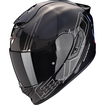 Motorcycle Helmet L - Scorpion EXO-1400 Evo 2 II Carbon Air Reika Sw-Silber-Blau
