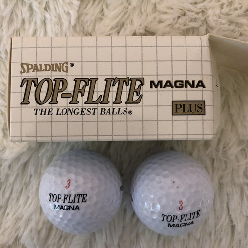 Spalding Top-Flite 3 Plus Magna - 2 Golf Balls Per Box Vintage