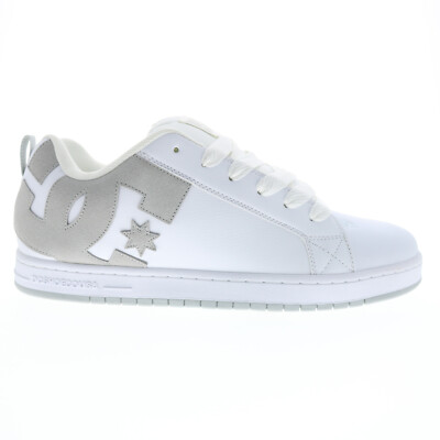 

DC Court Graffik 300529 Мужские белые кожаные низкие кеды на шнуровке Skate Sneakers Shoes, Белый, DC Court Graffik