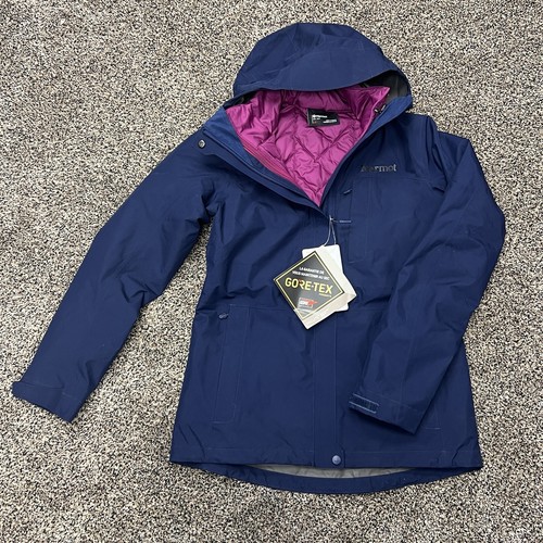 Pre-owned Marmot Womens Minimalist Component Blue Purple 3 In 1 Insulated Puffer Jacket S