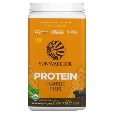 2 X Sunwarrior, Protein Classic Plus, Chocolate, 1.65 lb (750 g)